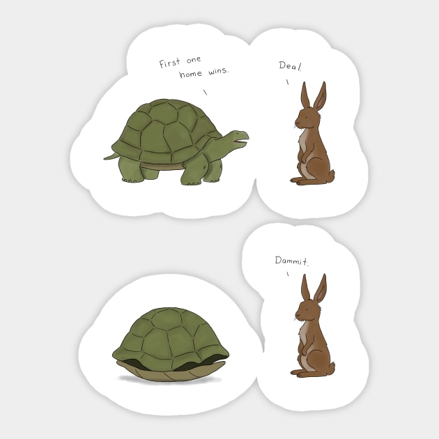 The Tortoise and the Hare Sticker by Liz Climo